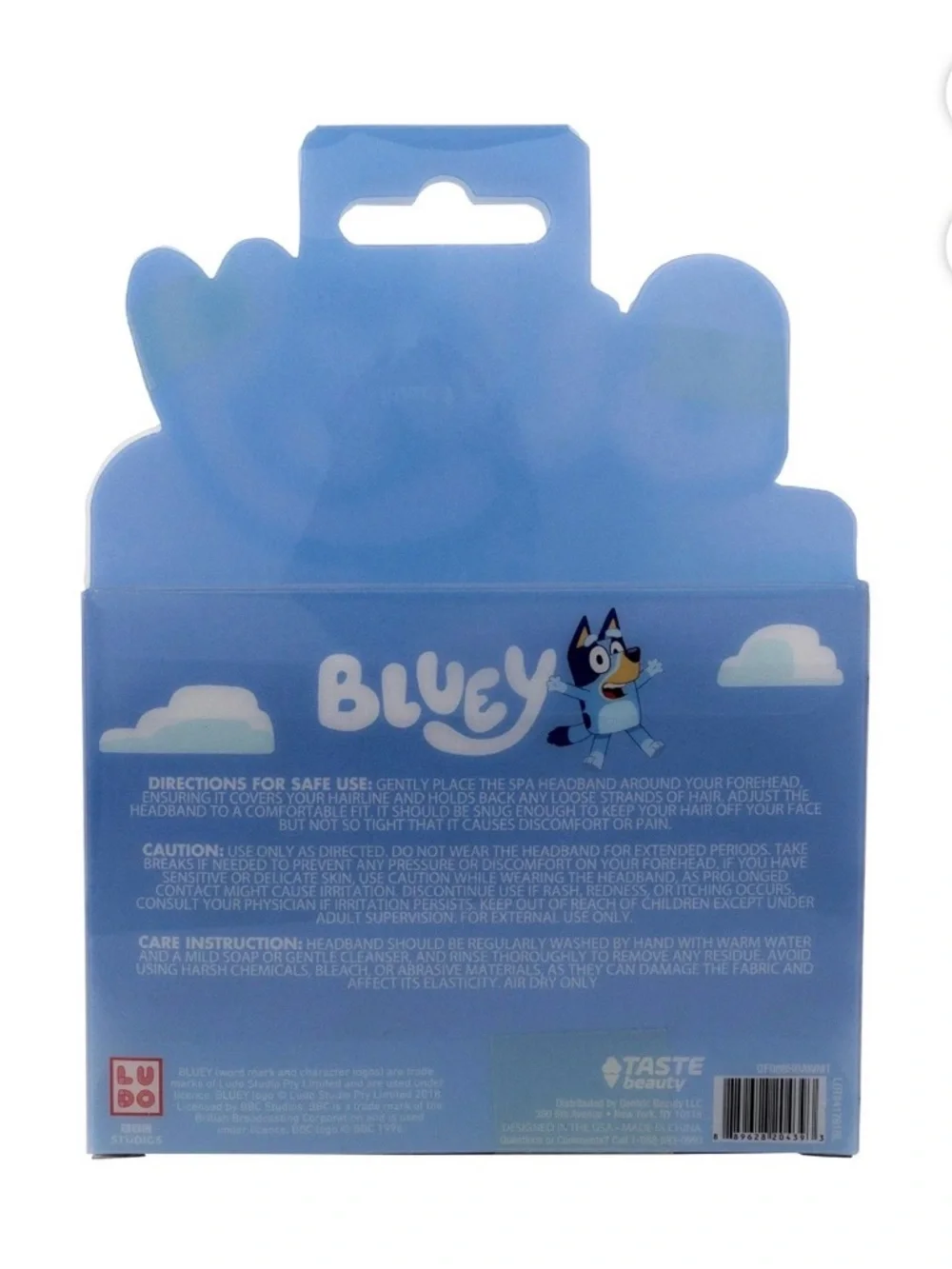 NEW Bluey Spa Headband - Navy Blue and Yellow Plush - Picture 2 of 4